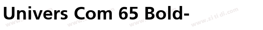 Univers Com 65 Bold字体转换
